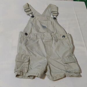 Babies R Us Khaki Cotton Snap-Crotch Overalls Size 24‎ Months